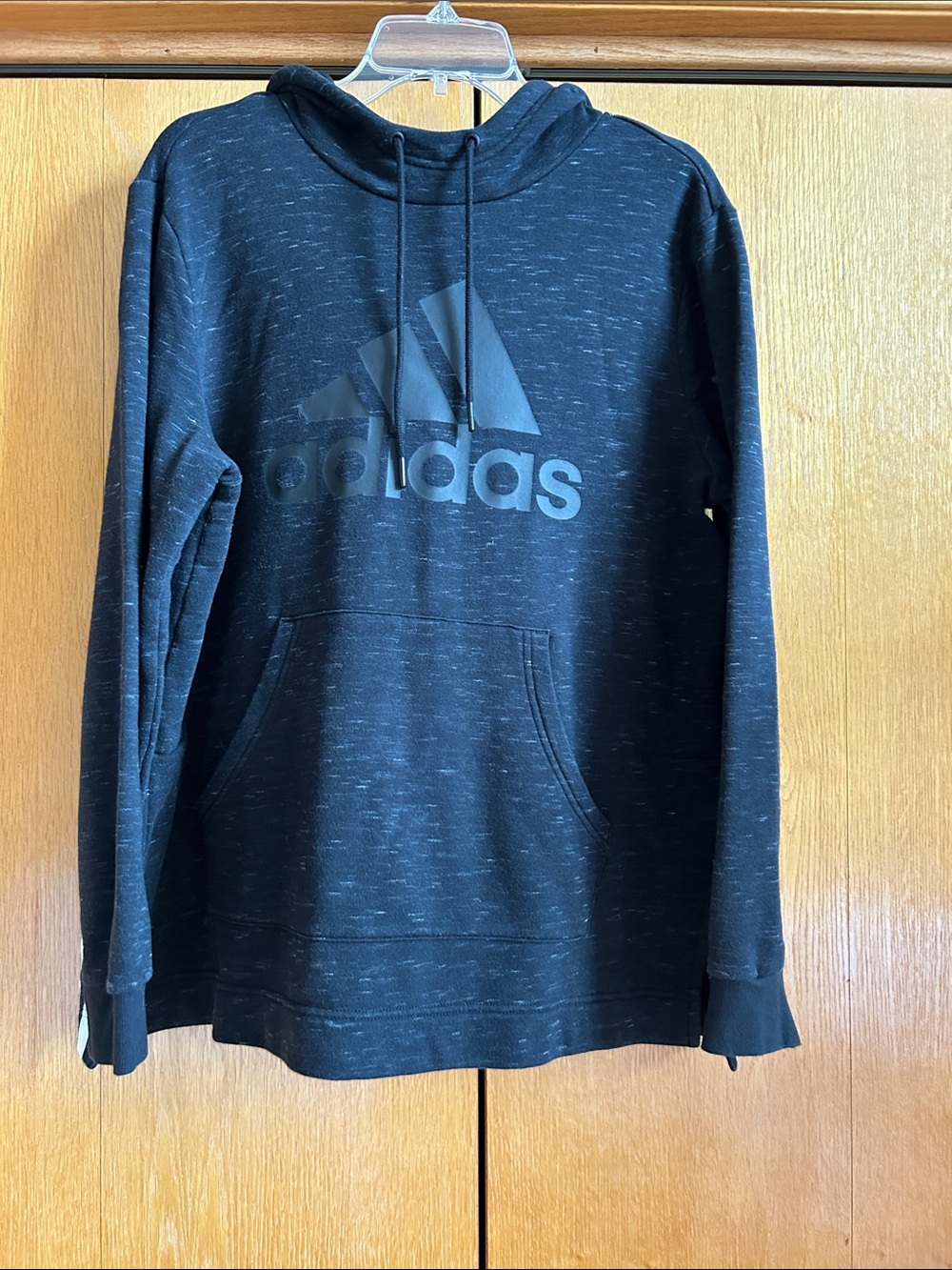 adidas Women’s Black Marled Logo Hoodie